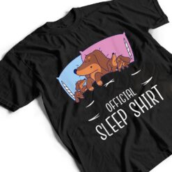 Official Sleep Dogs Nap Motif Sleeping Dachshund Dogs T Shirt - Dream Art Europa