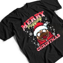 PUG Funny Snowflakes Christmas Dog Wearing a Santa Hat T Shirt - Dream Art Europa