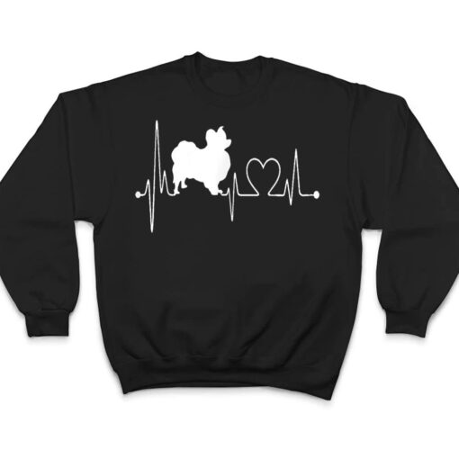 Papillon Dog My Heartbeat EKG Dogs My Cardio Dog Lovers T Shirt