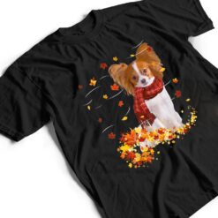 Papillon Fall Scarf - Dogs Autumn Leaves T Shirt - Dream Art Europa