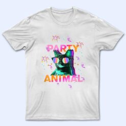 Party Cat Party Animal Colorful Graphic T Shirt