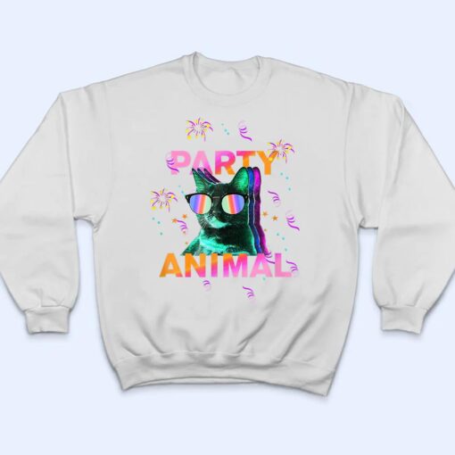 Party Cat Party Animal Colorful Graphic T Shirt