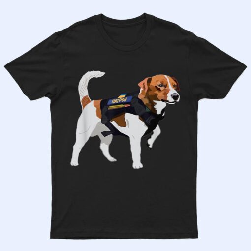 Patron the Dog from Ukraine - Ukrainian National Superhero T Shirt