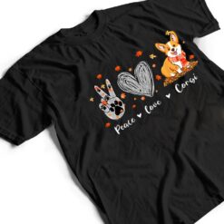 Peace Love Corgi Funny Corgi Dog Lover Pumpkin Fall Season T Shirt - Dream Art Europa