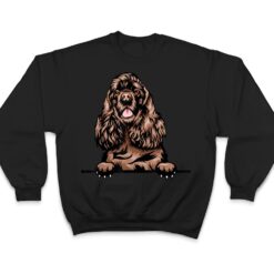 Peeking Chocolate Cocker Spaniel Dog Ver 2 T Shirt - Dream Art Europa