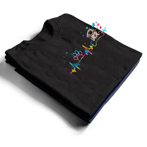 Pekingese Heartbeat Funny Tie Dye Dog Lovers T Shirt