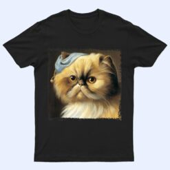 Persian cat with a pear earring, classical art parody feline Premium T Shirt