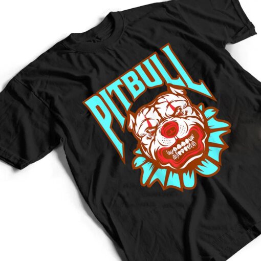 Pitbull Clown, Dog Face, Funny Dog Owner, Pet Lover T Shirt