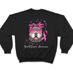 Pitbull Dog Lover Pink Ribbon Breast Cancer Awareness T Shirt - Dream Art Europa