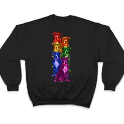 Pitbull Rainbow Flag Gay Pride LGBT Dog Lover T Shirt - Dream Art Europa