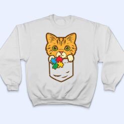 Pocket Cat Puzzle Autism Awareness Kitten T Shirt - Dream Art Europa