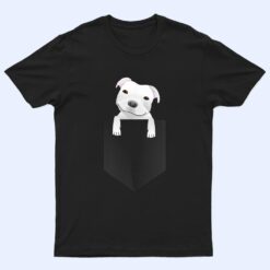 Pocket Pitbull White Puppy Cute T Shirt