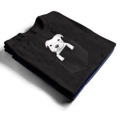 Pocket Pitbull White Puppy Cute T Shirt - Dream Art Europa