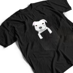 Pocket Pitbull White Puppy Cute T Shirt - Dream Art Europa