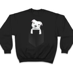 Pocket Pitbull White Puppy Cute T Shirt - Dream Art Europa