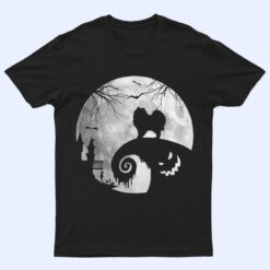 Pomeranian Dog And Moon Halloween Costume Dog Lover Funny T Shirt