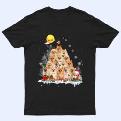 Pomeranian Dog Lover Matching Santa Christmas Tree T Shirt