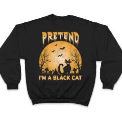 Pretend I'm A Black Cat Funny Cartoon Halloween Costume Ver 2 T Shirt - Dream Art Europa