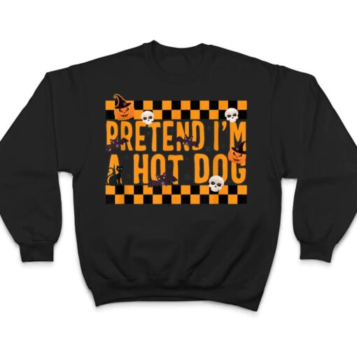 Pretend I'm A Hot Dog Costume Funny Lazy Halloween Party Spo T Shirt