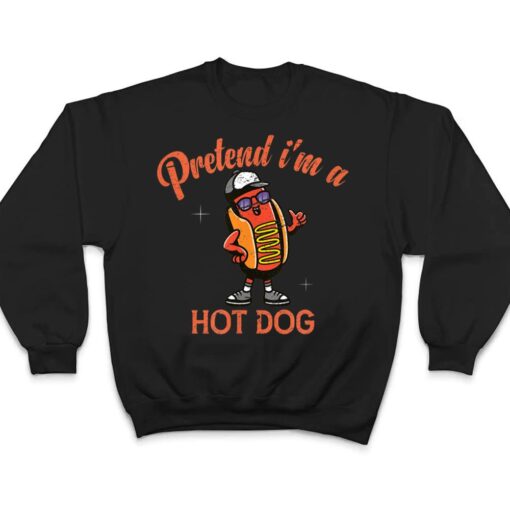 Pretend I'm A Hot Dog USA Funny Halloween T Shirt
