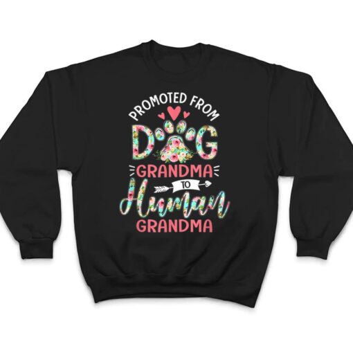 Promoted From Dog Grandma To Human Grandma Mother's Day Ver 1 T Shirt