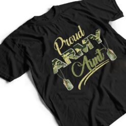 Proud Army Aunt US Flag Camo Dog Tags Military T Shirt - Dream Art Europa