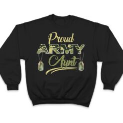 Proud Army Aunt US Flag Camo Dog Tags Military T Shirt - Dream Art Europa