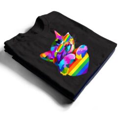 Proud Cute Cat Pride LGBT Transgender Flag Heart Gay Lesbian T Shirt - Dream Art Europa