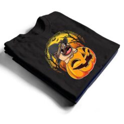 Pug And Pumpkin Spooky Halloween Dog T Shirt - Dream Art Europa