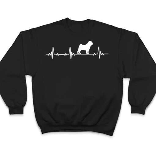 Pug Dog Heartbeat Dogs Lovers T Shirt