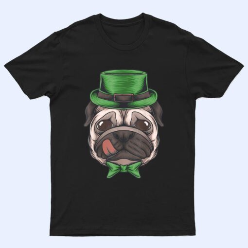 Pug Leprechaun St Patricks Day Dog Boys Men Irish Shamrock T Shirt