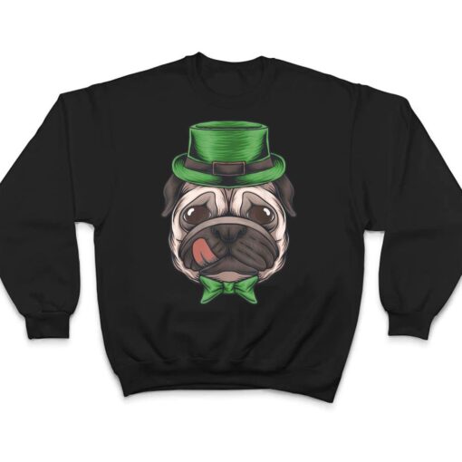 Pug Leprechaun St Patricks Day Dog Boys Men Irish Shamrock T Shirt