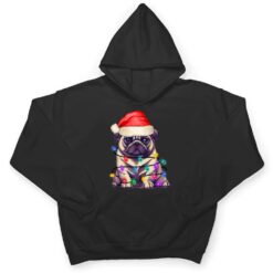 Pug Santa Christmas Tree Lights Xmas Boys Dog Dogmas T Shirt - Dream Art Europa