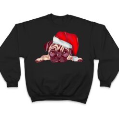 Pug Santa Christmas Tree Lights Xmas Boys Pugmas Dog Dogmas T Shirt - Dream Art Europa