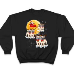 Puggle Reindeer Christmas Funny Santa Riding Pug Pajamas Dog T Shirt - Dream Art Europa