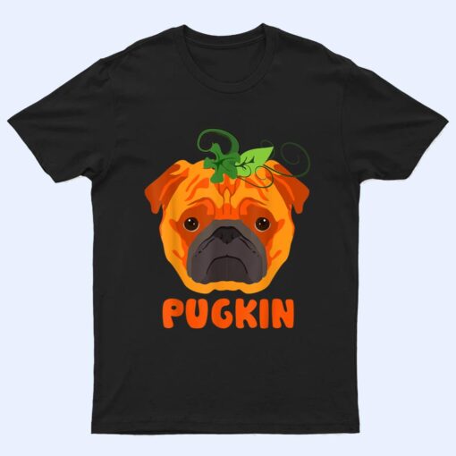 Pugkin Funny Pumpkin and Pug Dog Halloween Costumes Gifts T Shirt