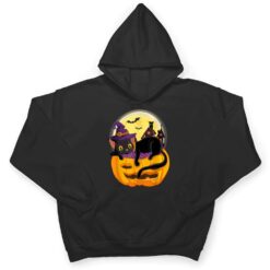 Pumpkin Black Cat Halloween Costume Scary Witch Autumn Fall T Shirt - Dream Art Europa