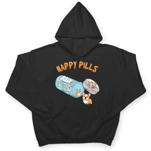 Puppies Happy Pills Cute Corgi Happiness Dogs Lovers T Shirt