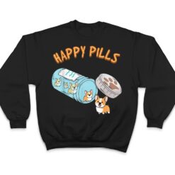 Puppies Happy Pills Cute Corgi Happiness Dogs Lovers T Shirt - Dream Art Europa