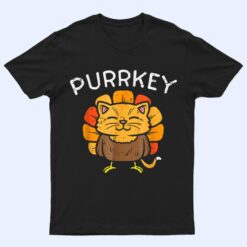 Purrkey Turkey Cat Kitten Funny Thanksgiving Cat Owner Lover T Shirt