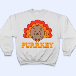 Purrkey Turkey Cat Pun Funny Thanksgiving Cat Lover T Shirt - Dream Art Europa