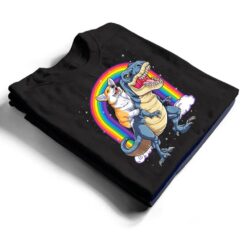 Rainbow Corgi Riding Dinosaur T rex Cute Corgi Dog T Shirt - Dream Art Europa