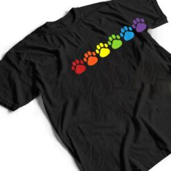 Rainbow Paw Gay Pride Colors LGBTQ Ally Purride Dog Cat Love T Shirt - Dream Art Europa