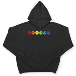 Rainbow Paw Gay Pride Colors LGBTQ Ally Purride Dog Cat Love T Shirt - Dream Art Europa