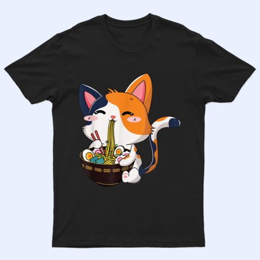 Ramen Cat  Neko Anime Kawaii Cat Lover T Shirt