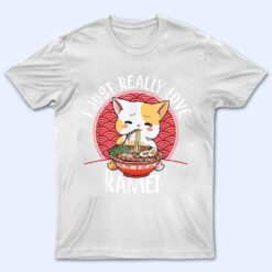 Ramen Cat Anime Kawaii Japanese Gift Girls Official Teenager T Shirt