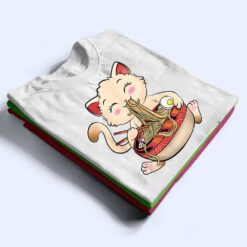 Ramen Cat Eating Noodles Cute Kawaii Anime Gifts Girls Teens T Shirt - Dream Art Europa