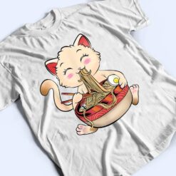 Ramen Cat Eating Noodles Cute Kawaii Anime Gifts Girls Teens T Shirt - Dream Art Europa