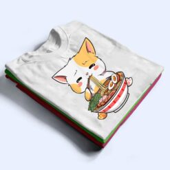 Ramen Cat Kawaii Anime Japanese Food Girls Official Teenager T Shirt - Dream Art Europa