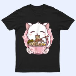 Ramen Cat Kawaii Anime Japanese Food Girls Official Teenager_3 T Shirt